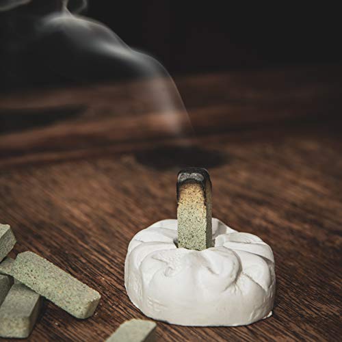Incienso de Santa Fe - Fir Balsam Natural Wood Incense Bricks with Holder, 100 Count - Made in the USA - color: Fir Balsam, size: 100
