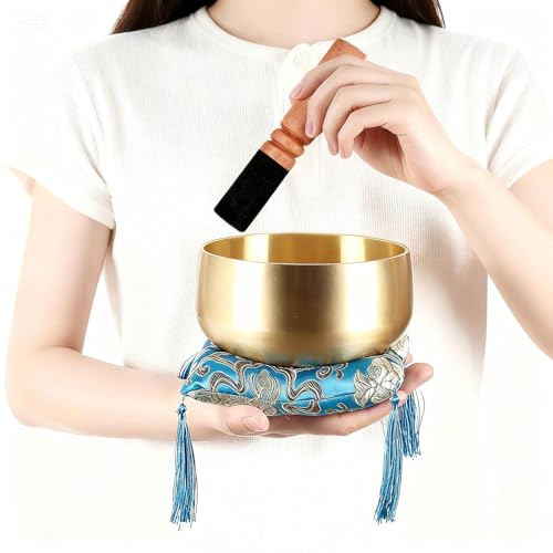 Tibetan Singing Bowl, 6-Inch Sound Bowl Meditation Set - color: singing bowl, size: 6 inch