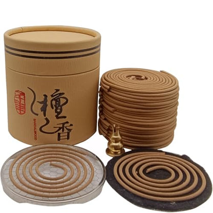 Coil Incense,Traditional spiraled Incense,Perfect for Meditation Spaces,Living Rooms,or Any Indoor Area Where You Want to Create a Relaxing Atmosphere. (48Sandalwood) - color: 48sandalwood