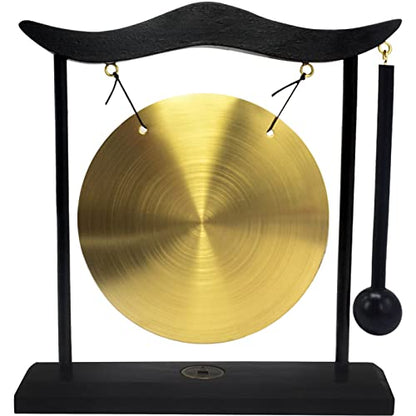 Feng Shui Brass Gong Desktop Zen Art for Fortune + Free Red String Bracelet H1301 - color: H1301