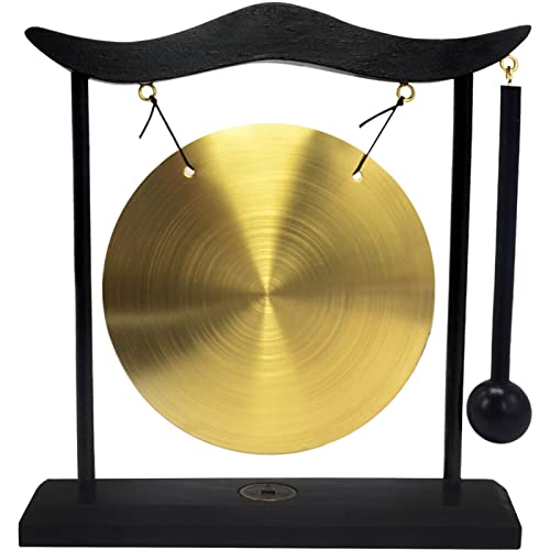 Feng Shui Brass Gong Desktop Zen Art for Fortune + Free Red String Bracelet H1301 - color: H1301
