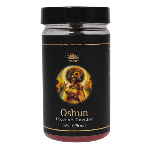 Vrinda® Oshun Premium Incense Powder 50gm - Honoring The Powerful Orisha of Love, Beauty & Fertility. Ritual Incense for Abundance & Devotion.