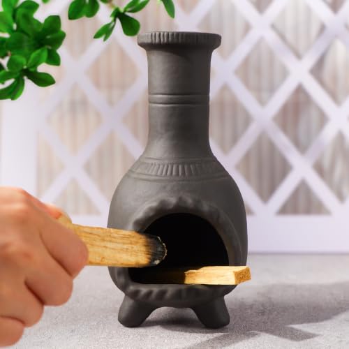 Sage & Palo Santo Sticks Holder for Incense Cones,Tabletop Incense Burner - color: Mexican Palo Santo Holde-black