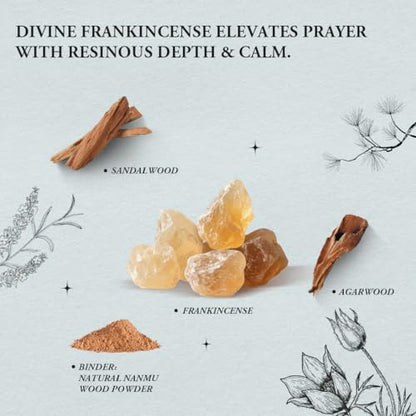 Innergy Frankincense Square Incense Sticks, No Bamboo Core, 50 Count - color: Frankincense