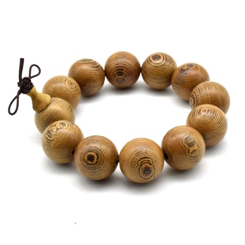 Zen Dear Unisex Natural Wenge Wood Mala Prayer Beads Necklace Bracelet Beads Meditation Buddhist Japa Rosary Mala Bead Yoga - style: 20mm 12 beads