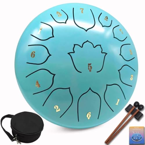 8.5-Inch 13-Note Steel Tongue Drum - color: Sky Blue, size: 8.5 Inch 13 Notes