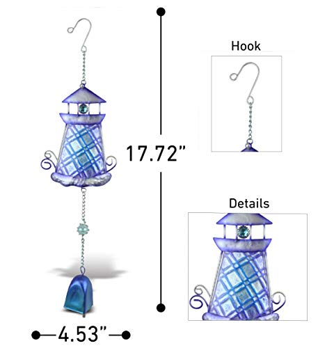 CoTa Global Purple Lighthouse Wind Chime - Hanging Garden Decorations