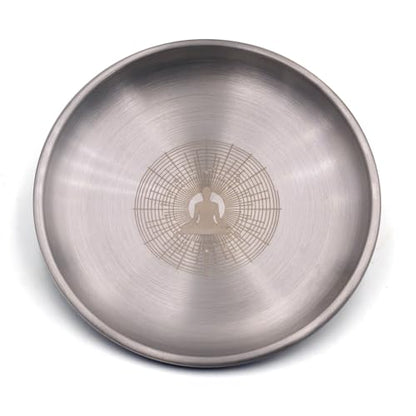 Offering Prayer Ritual Bowl Plate Great for Altar,Meditation,Incense Sticks, smudging, Candle,Crystal,Jewelry,Yoga Use(Meditation Chart) - style: Meditation Chart