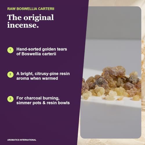 Aromatics International Frankincense Resin (4oz) – Natural Resin for Incense, Relaxation, and Wellness - color: Frankincense Boswellic, size: 4.00 Fl Oz (Pack of 1)