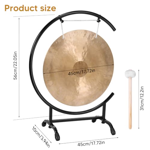 18 Inch Chinese Copper Gong with C Stand & Mallet