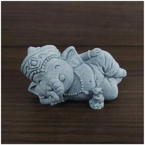 Small Elephant Statue Lord Ganesha Figurine Hindu Meditation Buddha, G - color: G
