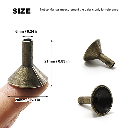EATAKWARD 50PCS Metal Backflow Incense Sticks Holder Small Funnel Shape Incense Cone Tray Base Rack Holder Waterfall Incense Burner