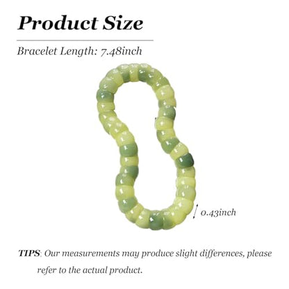 Bodhi Fidget Bracelet for Women Natural Palm Seed Stretch Anxiety Relief - color: A9