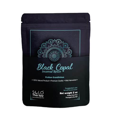 Black Copal Incense, 2 oz, Copal Incense, Copal Negro De Peru, Sustainably Harvested, Premium Quality, Peruvian Black Copal, Protium Grandifolium, Resealable Bag, Product from Peru