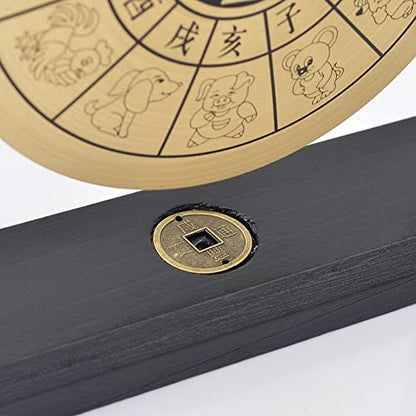 Feng Shui Brass Gong Desktop Zen Art for Fortune + Free Red String Bracelet H1304 - color: H1304
