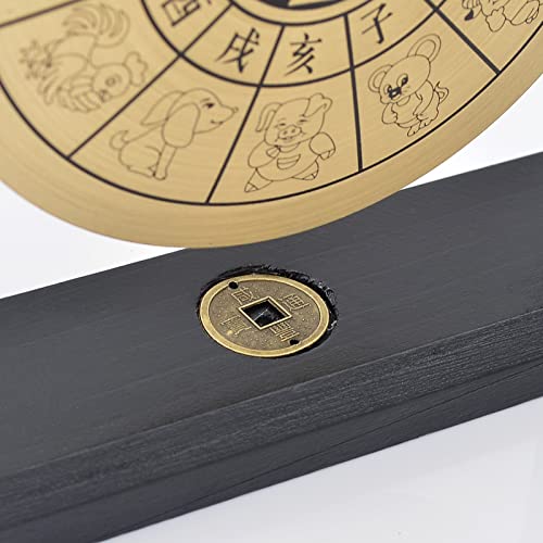 Feng Shui Brass Gong Desktop Zen Art for Fortune + Free Red String Bracelet H1304 - color: H1304