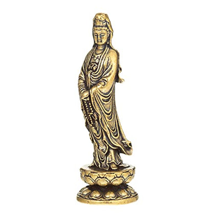 Brass Baby Guan Yin Statue,Quan Yin,Kwan Yin,Quan Am Figure & Sculpture - color: C