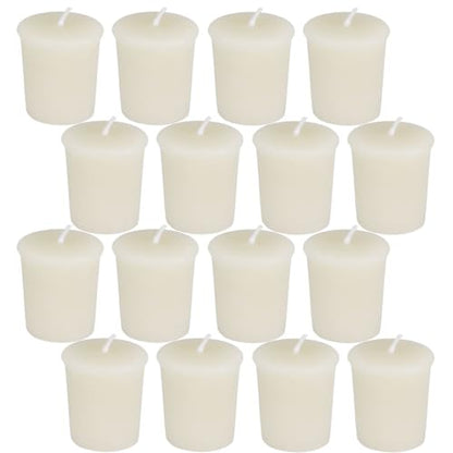 16PCS Beeswax Votive Candles, Cream White, 12H Burn, Prayer & Memorial - color: White