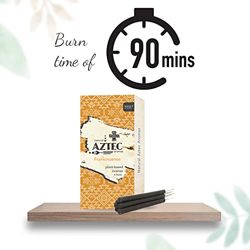 Soul Sticks Aztec Cinnamon Resin Incense Sticks, 90 Mins Burn Time – 100% Natural, Hand-Rolled & Slow-Burning 6 Pcs| Artisan Blend for Yoga, Meditation, Relaxation, Aromatherapy (Frankincense) - color: Frankincense