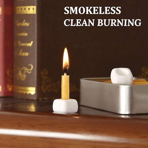 20 Minute Mini Candles Set,2.6 Inch Small Bees Wax Taper Meditation Candles 40Pcs,Candles Smokeless,Dripless for Home,Womens Gifts Yogas-Yellow - color: Raw, size: 40