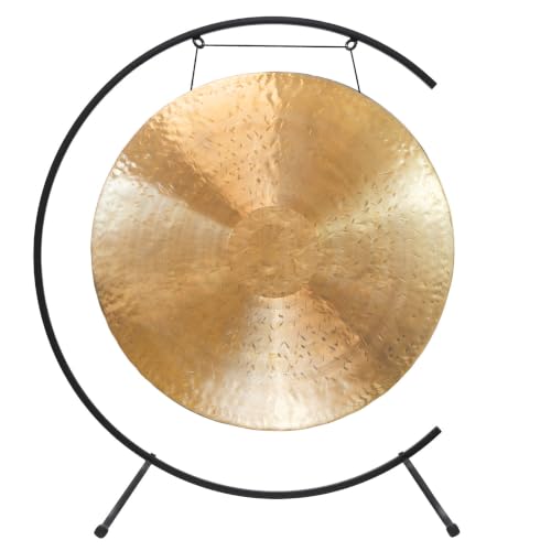 26" Chinese Gongs on the Welcoming Gong Stand - Includes Gong, Stand, and Mallet/Stand is Made from Iron/Sturdy Design - size: 26" Heng Gong