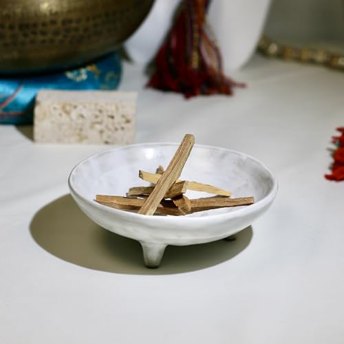 Prayer Offering Ritual Bowl Plate Great for Use Candles Tray Religious Spiritual Gifts （White Tree Life） - style: White Tree Life