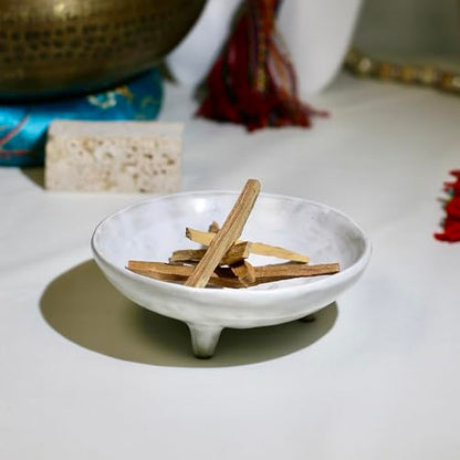 Prayer Offering Ritual Bowl Plate Great for Use Candles Tray Religious Spiritual Gifts （White Tree Life） - style: White Tree Life