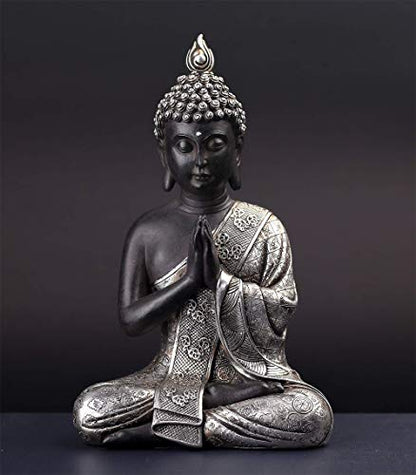 JORAE Seated Buddha Statue Buddhism Decor Meditating Figurines 9.5" H