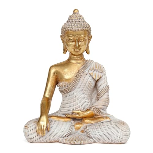 Buddha Statue for Home Decor Gold 10.2IN-Buddha Statues for Zen Decor - Buddha Statue for Spiritual-Buddha Decor for Living Room-Buda – Indoor Buddha Gift for Relaxation, Meditation or Shrine - color: 951 Gold Buddha Statue, size: 4.72"x8.26"x10.2"
