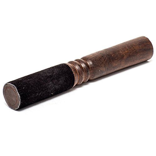 Shamans Market Wooden Singing Bowl Mallet 7 in - Leather Suede End, Nepal
