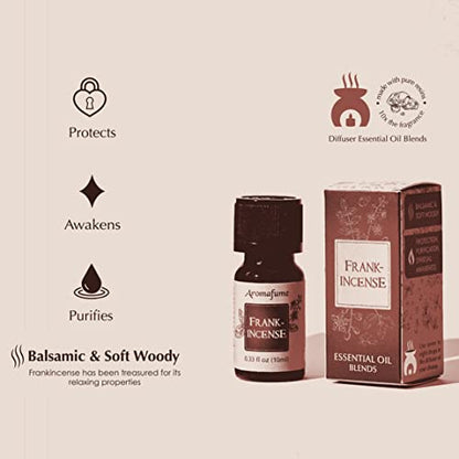 Spiritual Awareness Resin Essential Oil Diffuser Blend Gift Set by Aromafume | Frankincense, Myrrh, Benzoin, Copal, Frankincense & Myrrh | 5 x 10ml | Stimulate a Connection | Charged with Pure Resins