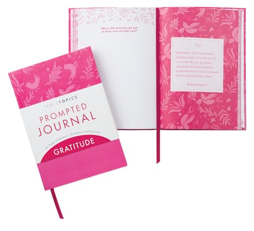 TableTopics Gratitude Prompted Journal - Reflection Notebook with Questions, Quotes, & Explorations for Wellness, Being Grateful, & More Positive Self Care Journal for Women - style: Gratitude