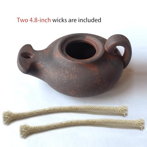 Clay Oil lamp Vintage Replica Imitation Christian Gift Bible Jesus Biblical Oil Ancient Hebrew Oil Lamp (Retro)