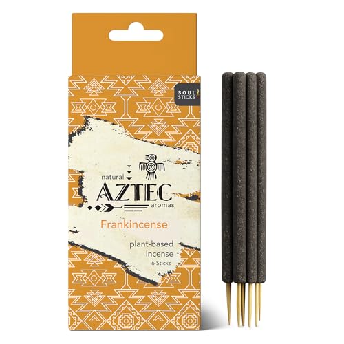Soul Sticks Aztec Cinnamon Resin Incense Sticks, 90 Mins Burn Time – 100% Natural, Hand-Rolled & Slow-Burning 6 Pcs| Artisan Blend for Yoga, Meditation, Relaxation, Aromatherapy (Frankincense) - color: Frankincense