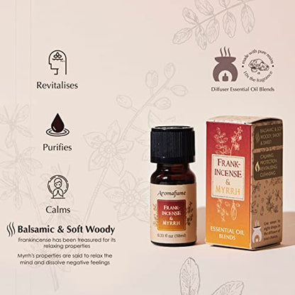 Spiritual Awareness Resin Essential Oil Diffuser Blend Gift Set by Aromafume | Frankincense, Myrrh, Benzoin, Copal, Frankincense & Myrrh | 5 x 10ml | Stimulate a Connection | Charged with Pure Resins