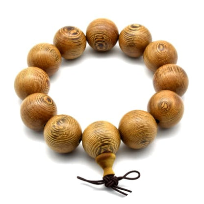 Zen Dear Unisex Natural Wenge Wood Mala Prayer Beads Necklace Bracelet Beads Meditation Buddhist Japa Rosary Mala Bead Yoga - style: 20mm 12 beads