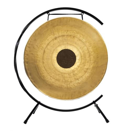 24" to 26" Chinese Gongs on Paiste Floor Stand - 26" Chocolate Drop Gong/Includes Gong, Mallet, & Stand/Used by Kundalini Teachers/Traditional Handmade/Great for Sound Healing, Meditation, - size: 26" Chocolate Drop Gong
