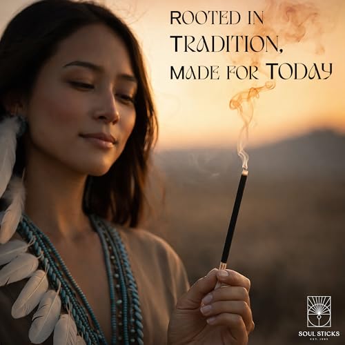 Soul Sticks Aztec | 6pc Hand Rolled Artisan Sticks for Space Clearing and Removing Negative Energy Non-Toxic Hand Crafted Plant Based Incense (Palo Santo) - color: Palo Santo
