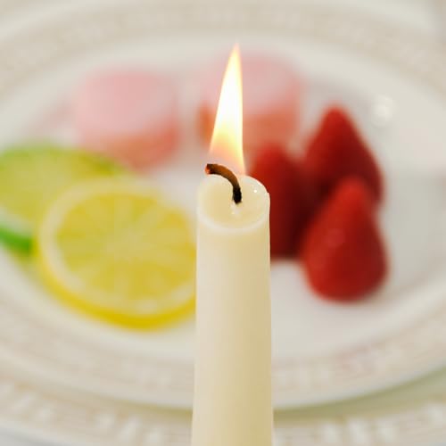 4-Pack 6" Pure Beeswax Spell Candles, Clean White, Meditation & Ritual - color: White