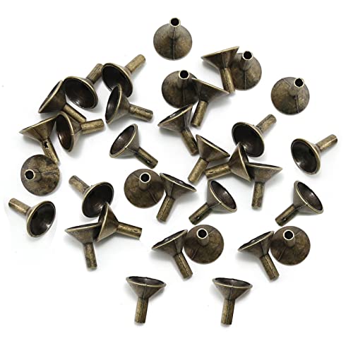 EATAKWARD 50PCS Metal Backflow Incense Sticks Holder Small Funnel Shape Incense Cone Tray Base Rack Holder Waterfall Incense Burner