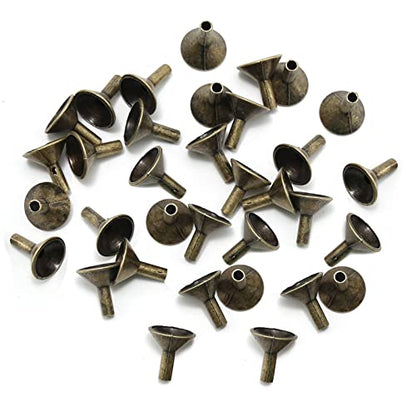 EATAKWARD 50PCS Metal Backflow Incense Sticks Holder Small Funnel Shape Incense Cone Tray Base Rack Holder Waterfall Incense Burner