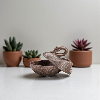 Alisveristime Kugu Big Zinc Alloy Sugar Bowl with Lid (Copper) - color: Copper