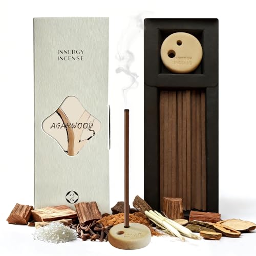 Innergy Agarwood Square Incense Sticks, No Bamboo Core, 50 Count - color: Agarwood