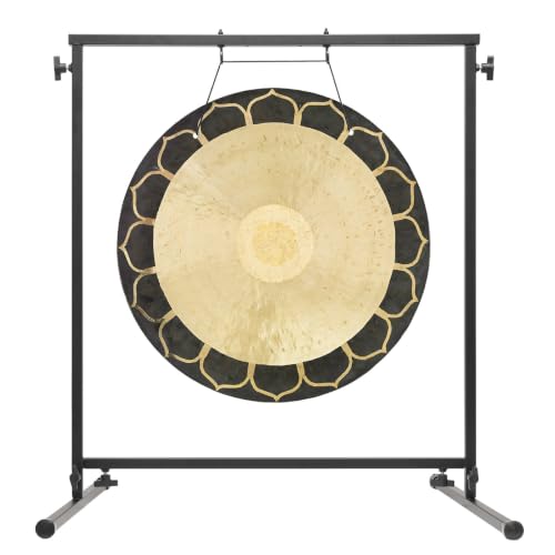 24" to 26" Temple Wind Gongs on Stands - Includes 26" Gong, Stand, & Mallet/Great for Meditation & Sound Healing - color: 24" on Fruity Buddha Stand