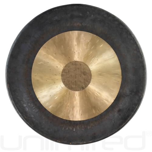Unlimited Dark Star Gongs - Includes Gong, Mallet & Rope/Bronze Chinese Gong/Bouncy & Moody Tone/For Sound Therapy, Meditation, & Yoga - size: 36"