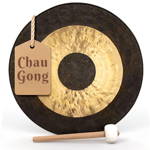 The Gong Shop Handcrafted Chinese Gong – Rich Wash & Deep Resonant Tones for Meditation, Sound Healing, Yoga or Home Decor (6" Chau Gong) - size: 6"
