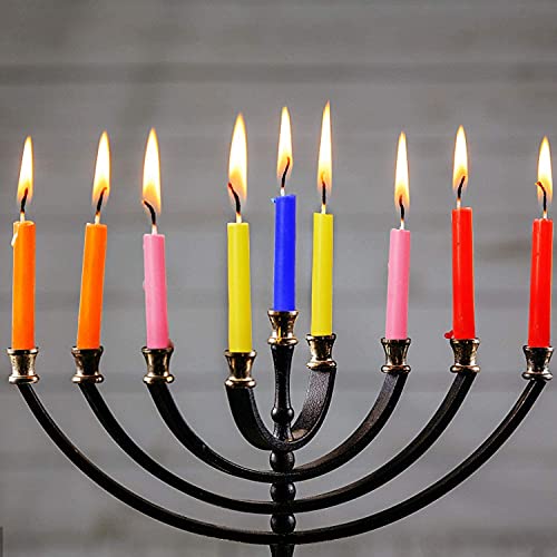 HELLY Unscented 4" Mini Chime Ritual Spell Taper Candle - color: 4"100pcs-colored