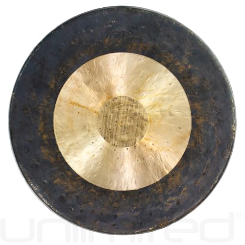 Unlimited Dark Star Gongs - Includes Gong, Mallet & Rope/Bronze Chinese Gong/Bouncy & Moody Tone/For Sound Therapy, Meditation, & Yoga - size: 36"