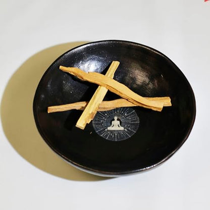 Prayer Offering Ritual Bowl Plate Great for Use Candles Tray Religious Spiritual Gifts （Black Meditation） - style: Black Meditation