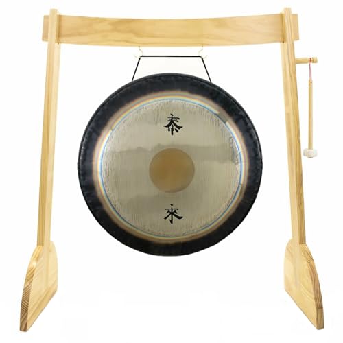 24" to 30" Paiste Symphonic Gongs on Small Lunaphonic Gong Stand - Includes Gong, Stand, & Mallet/Flat Scraped Surface with a Dark Rim/Moon-Inspired Base